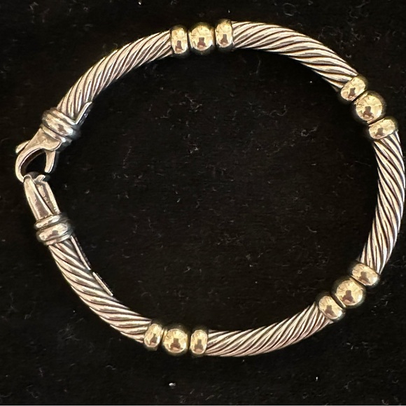 David Yurman Jewelry - David Yurman Sterling Silver 14k Gold Ball Hampton Bracelet